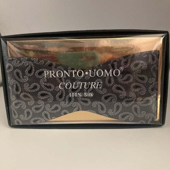 Silk Paisley Bow Tie - Picture 2 of 2